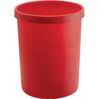 Papierkorb 45l H480xØ390mm m.Griffrand Kuntstoff rot-Beschreibung lesen