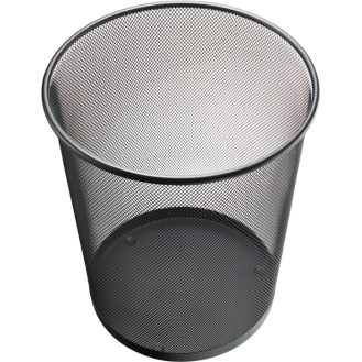 Papierkorb 15l H280xØ267mm m.Lochdekor STA schwarz-Beschreibung lesen