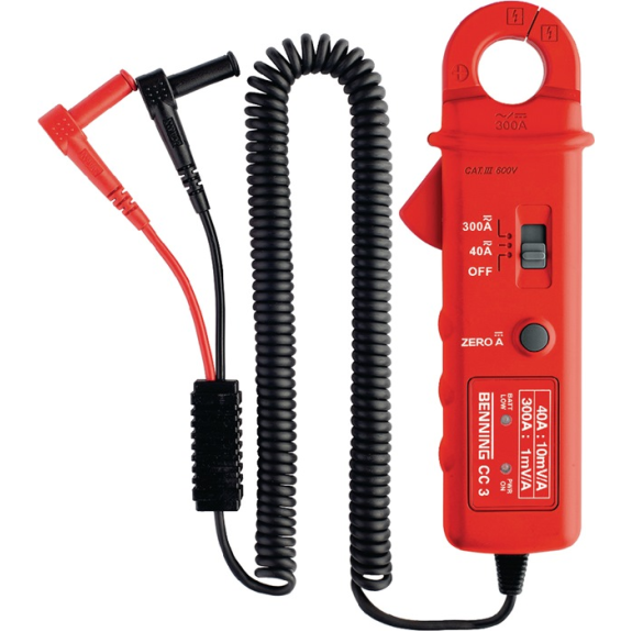 AC/DC-Stromzangenadapter CC 3 0,2-300 A AC/DC Zangenöffnung max.25mm-Beschreibung lesen