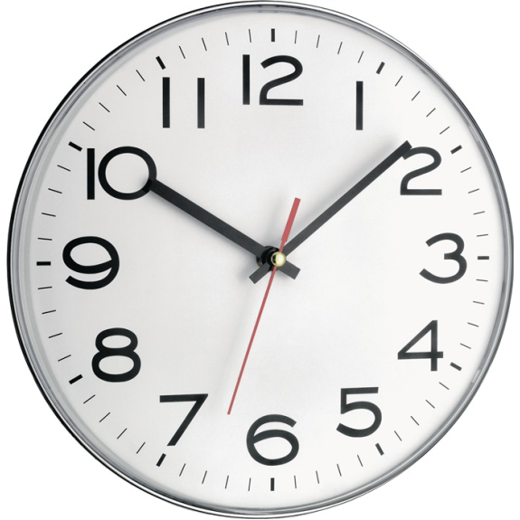 Wanduhr Quarzuhr Ku.silber D.280mm 1,5 V Zahlen-Beschreibung lesen