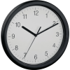 Wanduhr Quarzuhr Ku.schwarz D.254mm 1,5 V Zahlen