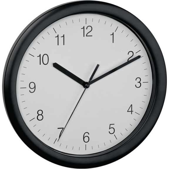 Wanduhr Quarzuhr Ku.schwarz D.254mm 1,5 V Zahlen-Beschreibung lesen