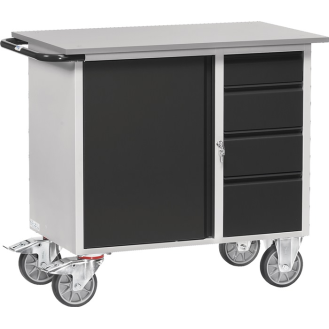 Werksttwagen H915xB1080xT590mm lichtgrau/grau Schubl.xH 1x105,2x160,1x210mm-Beschreibung lesen