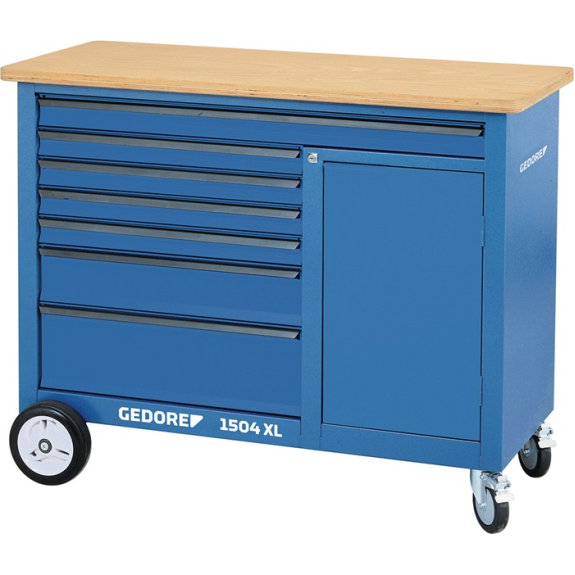 Rollwerkbank 1504 XL Außen-B1250xT630xH985mm Schubl.7 40/60kg 1000kg-Beschreibung lesen
