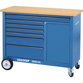 Rollwerkbank 1504 XL Außen-B1250xT630xH985mm Schubl.7 40/60kg 1000kg-Beschreibung lesen