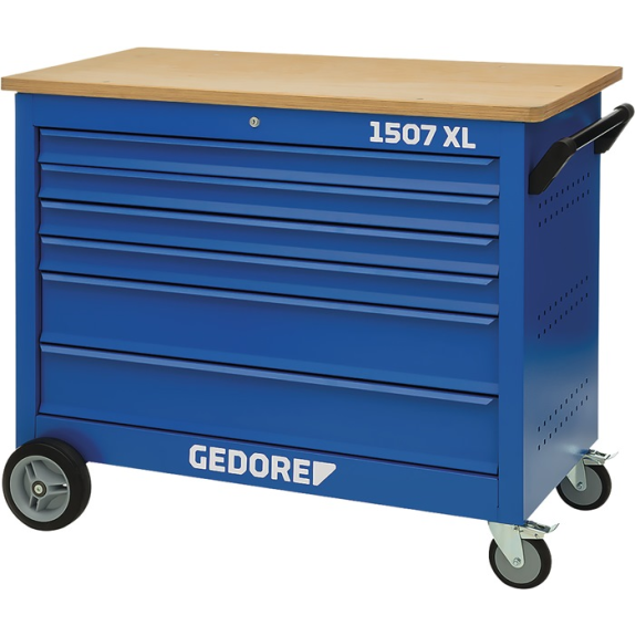 Rollwerkbank 1507 XL Außen-B1200xT635xH985mm Schubl.6 80kg 1000kg 308-tlg.-Beschreibung lesen
