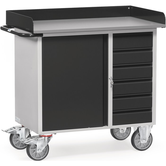 Werksttwagen H995xB1080xT590mm lichtgrau/grau Anz.Schubl.xH 6x95mm-Beschreibung lesen