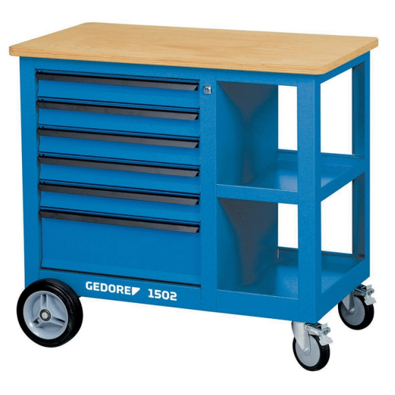 Rollwerkbank 1502 Außen-B950xT550xH875mm Schubl.6+2 Türen 60kg 700kg-Beschreibung lesen