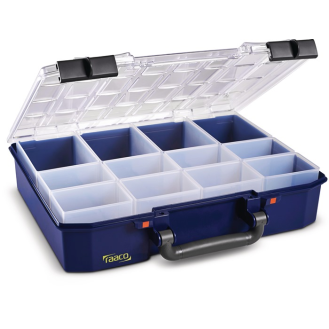 Sortimentskasten CarryLite 80 4x8-12 B337xT278xH80mm 12 Fächer blau-Beschreibung lesen