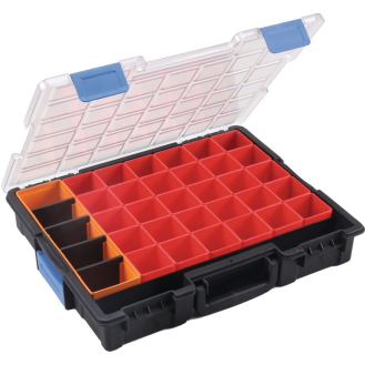 Sortimentskasten Euro Plus Pro B440xT355xH76mm 36 Fächer 4 Trennstege-Beschreibung lesen