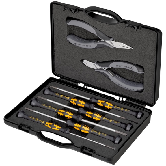 Jeu d'outils électroniques ESD 8 pièces.-Lire la description