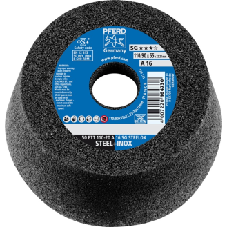 Schleiftopf ETT SG STEELOX 110/55mm INOX u.STA 16 Bohr.22,2m-Beschreibung lesen