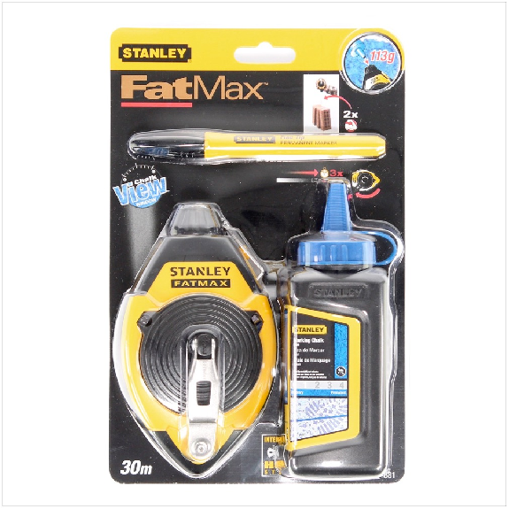 Schlagschnurset FMAX Schnur-L.30m Kunststoffgehäuse Schnelleinzug 3:1-Beschreibung lesen