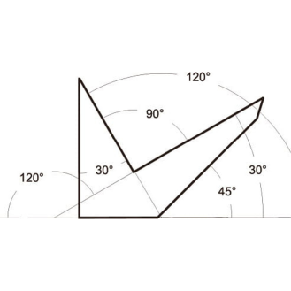 Mehrfachwinkel mit Winkel 90°, 45°, 30° und 120° 200mm-Beschreibung lesen