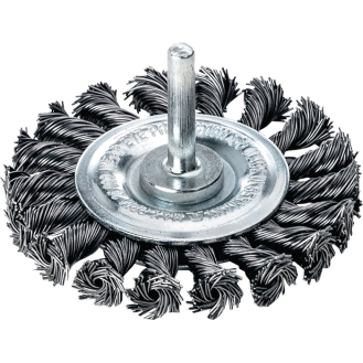 Zopfrundbürste D.75mm Schaft 6mm Drahtstärke 0,5mm STA 12mm 25000min-¹-Beschreibung lesen