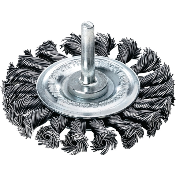 Zopfrundbürste D.75mm Schaft 6mm Drahtstärke 0,5mm STA 12mm 25000min-¹ Zopfrundbürste D.75mm Schaft 6mm Drahtstärke 0,5mm STA 12mm 25000min-¹-Beschreibung lesen
