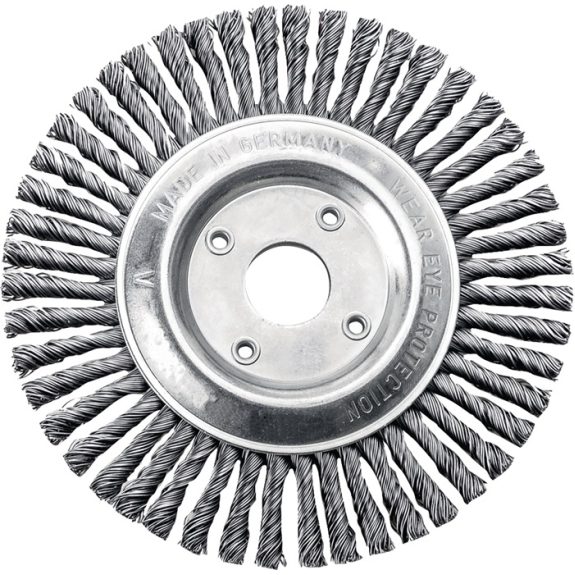 Rundbürste D.125mm Bohr.Drahtstärke 0,5mm STA 6mm 15000min-¹-Beschreibung lesen