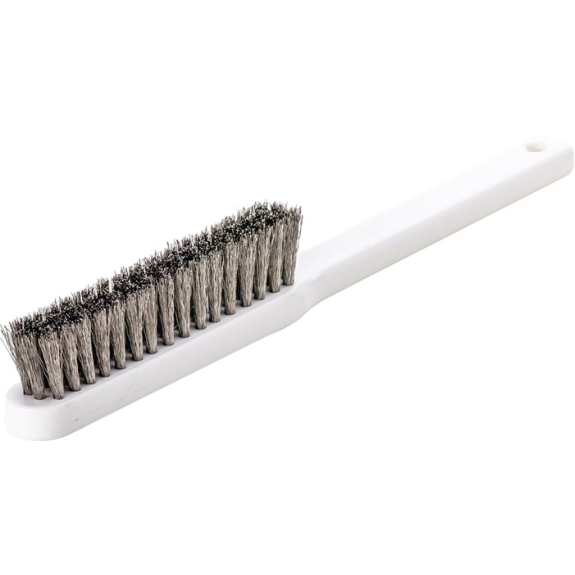 brosse L.225mm 0,15mm fil acier VA ondulé 4 rangs-Lire la description