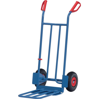 Sackkarre Schaufel-L150/500xB400/330mm H.1150mm Trgf.250 kg Luft-Bereifung blau-Beschreibung lesen