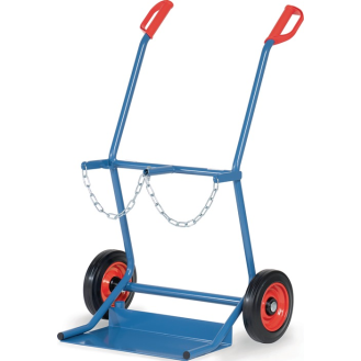 Stahlflaschenkarre f.Flascheninhalt 2x20l Vollgummi-Bereifung Trgf.100kg-Beschreibung lesen
