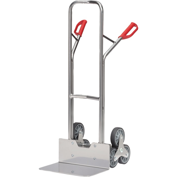 Treppenkarre H.1300mm Schaufel-Gr.L300xB480mm Alu.3armiger Radstern-Beschreibung lesen