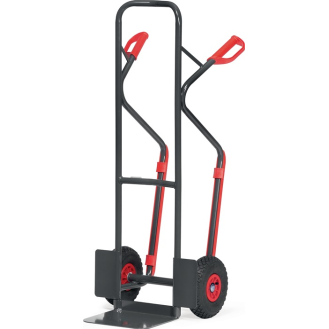 Stapelkarre H.1300mm Schaufel-L250xB320mm Luft-Bereifung Trgf300kg anthrazitgrau-Beschreibung lesen