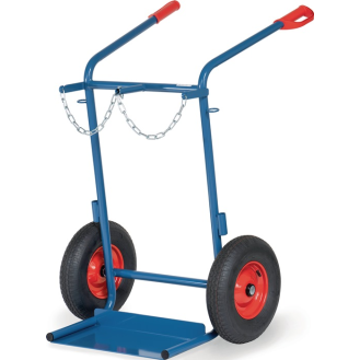 Stahlflaschenkarre f.Flascheninhalt 2 x 40-50l Luft-Bereifung Trgf.150kg-Beschreibung lesen