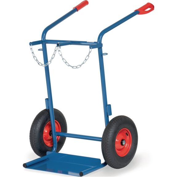 Stahlflaschenkarre f.Flascheninhalt 2 x 40-50l Luft-Bereifung Trgf.150kg Stahlflaschenkarre f.Flascheninhalt 2 x 40-50l Luft-Bereifung Trgf.150kg-Beschreibung lesen
