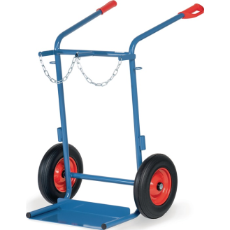 Stahlflaschenkarre f.Flascheninhalt 2 x 40-50l Vollgummi-Bereifung Trgf.150kg-Beschreibung lesen