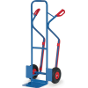 Stapelkarre H.1300mm Schaufel-L250xB320mm Luft-Bereifung Trgf.300kg blau