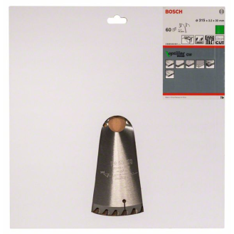 Kreissägeblt Optiline Wood AD 315mm Z.60 WZ Bohr.30mm Schnitt-B.3,2mm HM-Beschreibung lesen