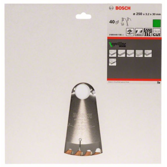 Kreissägeblt Optiline Wood AD 250mm Z.40 WZ Bohr.30mm Schnitt-B.3,2mm-Beschreibung lesen