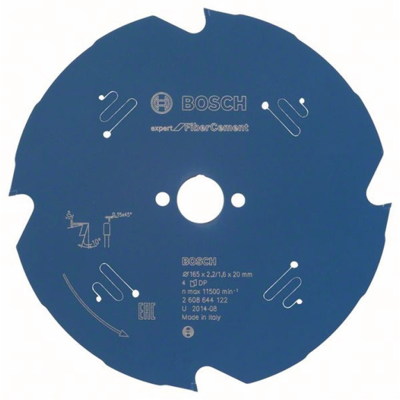 Lame de scie circulaire AD 165mm Z.4 TCG perçage 20mm largeur de coupe 2,2mm HM-Lire la description