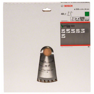 Kreissägeblt AD 216mm Z.48 WZ/N Bohr.30mm Schnitt-B.2,8mm HM-Beschreibung lesen