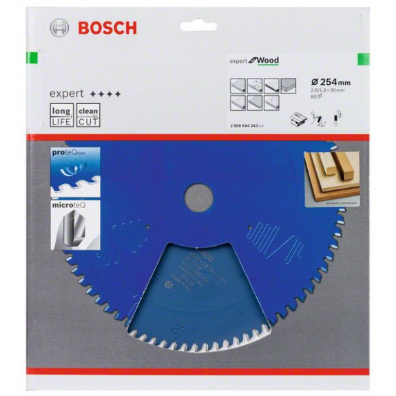 Kreissägeblt AD 254mm Z.80 WZ Bohr.30mm Schnitt-B.2,6mm HM Kreissägeblt AD 254mm Z.80 WZ Bohr.30mm Schnitt-B.2,6mm HM-Beschreibung lesen