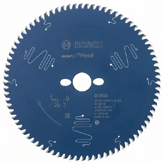 Kreissägeblt AD 254mm Z.80 WZ Bohr.30mm Schnitt-B.2,6mm HM Kreissägeblt AD 254mm Z.80 WZ Bohr.30mm Schnitt-B.2,6mm HM-Beschreibung lesen