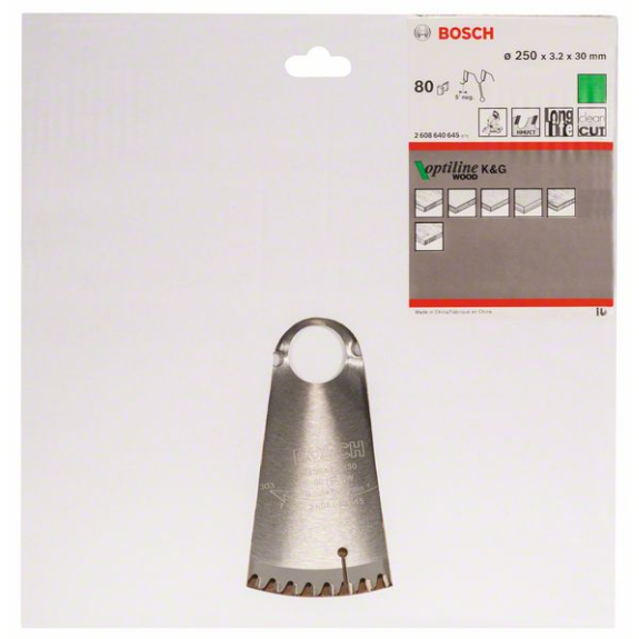 Kreissägeblt AD 250mm Z.80 WZ/N Bohr.30mm Schnitt-B.3,2mm HM-Beschreibung lesen