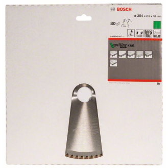Kreissägeblt Optiline Wood AD 254mm Z.80 WZ/N Bohr.30mm Schnitt-B.2,5mm-Beschreibung lesen
