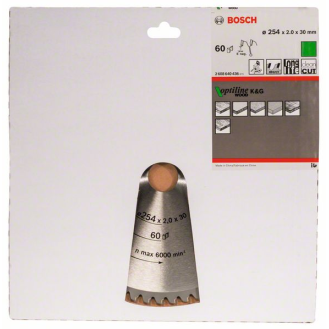 Kreissägeblt Optiline Wood AD 254mm Z.60 WZ/N Bohr.30mm Schnitt-B.2,0mm-Beschreibung lesen