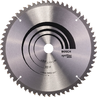 Kreissägeblt Optiline Wood AD 305mm Z.60 WZ/N Bohr.30mm Schnitt-B.2,5mm-Beschreibung lesen