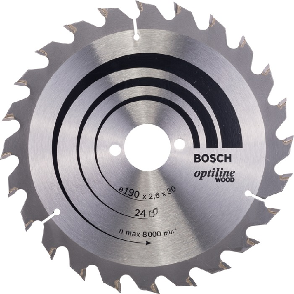 Kreissägeblt Optiline Wood AD 190mm Z.24 WZ Bohr.30mm Schnitt-B.2,6mm Kreissägeblt Optiline Wood AD 190mm Z.24 WZ Bohr.30mm Schnitt-B.2,6mm-Beschreibung lesen