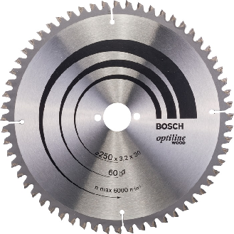 Kreissägeblt AD 250mm Z.60 WZ/N Bohr.30mm Schnitt-B.3,2mm HM-Beschreibung lesen