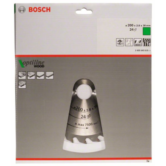 Kreissägeblt Optiline Wood AD 200mm Z.24 WZ Bohr.30mm Schnitt-B.2,8mm-Beschreibung lesen