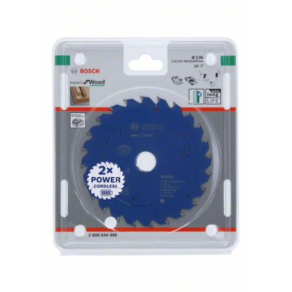 Kreissägeblt Expert for Wood AD 136mm Z.24 WZ Bohr.20mm Schnitt-B.1,5mm Kreissägeblt Expert for Wood AD 136mm Z.24 WZ Bohr.20mm Schnitt-B.1,5mm-Beschreibung lesen