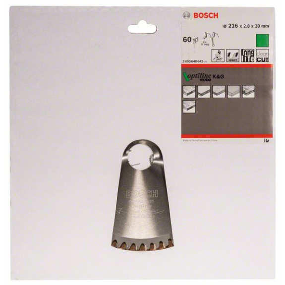 Kreissägeblt AD 216mm Z.60 WZ/N Bohr.30mm Schnitt-B.2,8mm HM-Beschreibung lesen