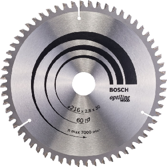 Kreissägeblt AD 216mm Z.60 WZ/N Bohr.30mm Schnitt-B.2,8mm HM-Beschreibung lesen