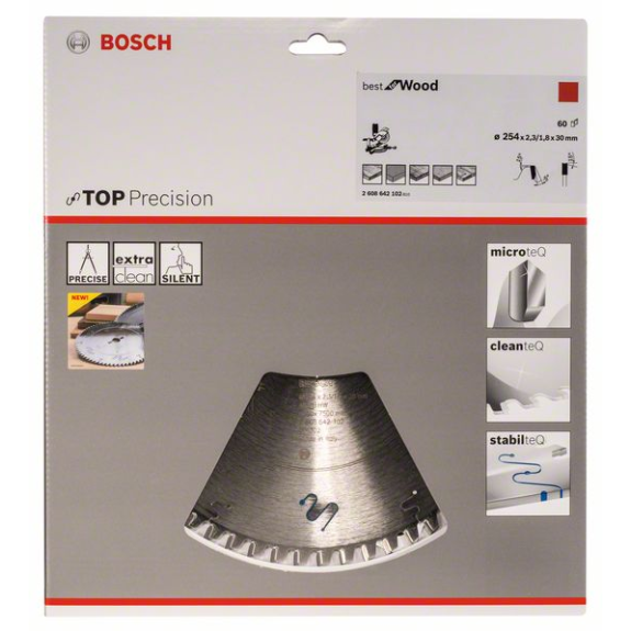 Kreissägeblt AD 254mm Z.60 WZ Bohr.30mm Schnitt-B.2,m HM-Beschreibung lesen