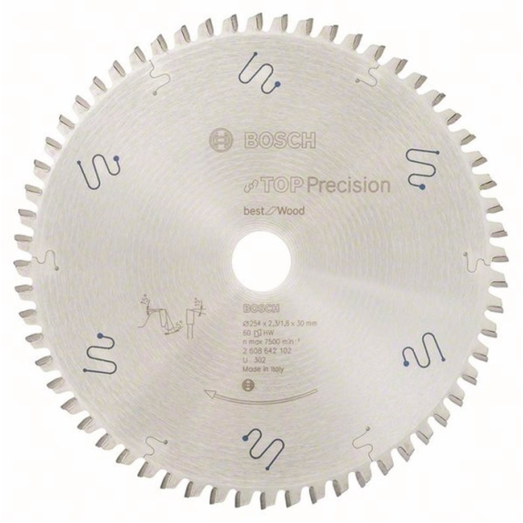 Kreissägeblt AD 254mm Z.60 WZ Bohr.30mm Schnitt-B.2,m HM-Beschreibung lesen