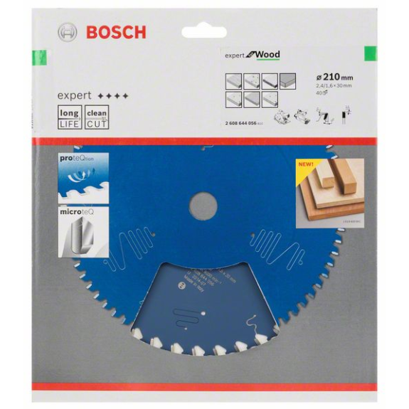 Kreissägeblt Expert for Wood AD 210mm Z.40 WZ Bohr.30mm Schnitt-B.2,4mm-Beschreibung lesen