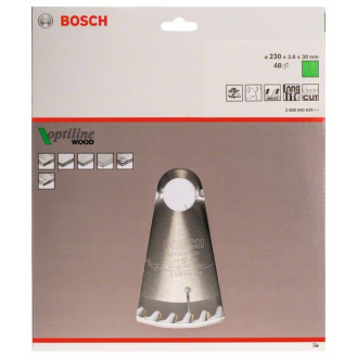 Kreissägeblt Optiline Wood AD 230mm Z.48 WZ Bohr.30mm Schnitt-B.2,8mm-Beschreibung lesen